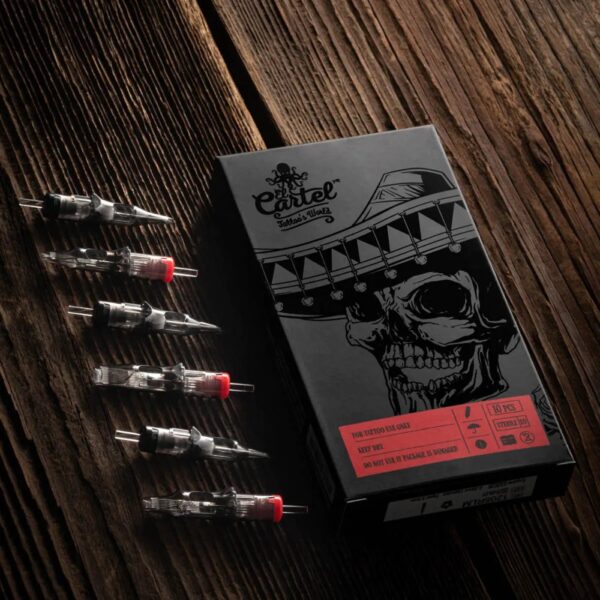 Cartucho para tatuar El Cartel TAMAÑO 14RL 0,35 V2 - Mediun Taper 10pcs.