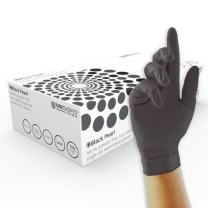 GUANTE NITRILO NEGRO Black Pearl Unigloves (M)